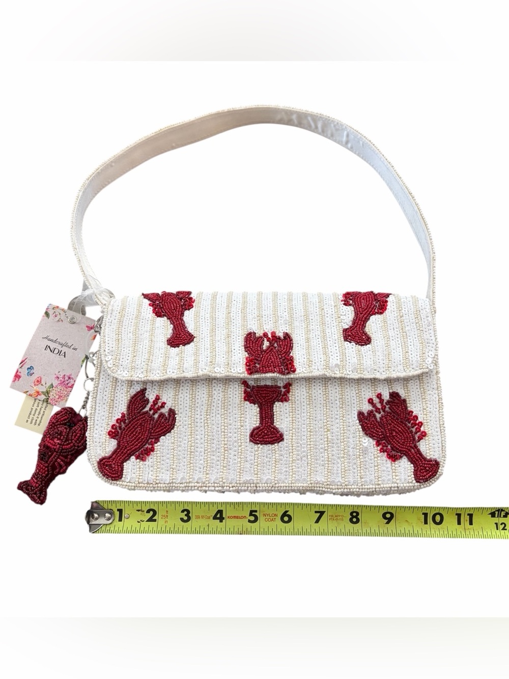 NWT: *Viral* Lobster Beaded Bag 🦞 From India to You 🦞 - Picture 6 of 11